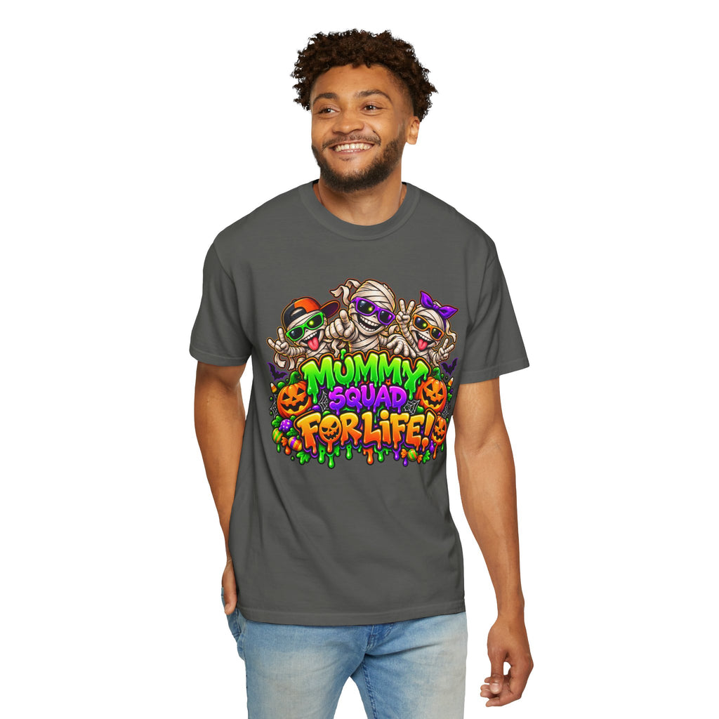 Mummy Squad For Life Halloween T-Shirt – Funny Colorful Mummy Graphic Tee