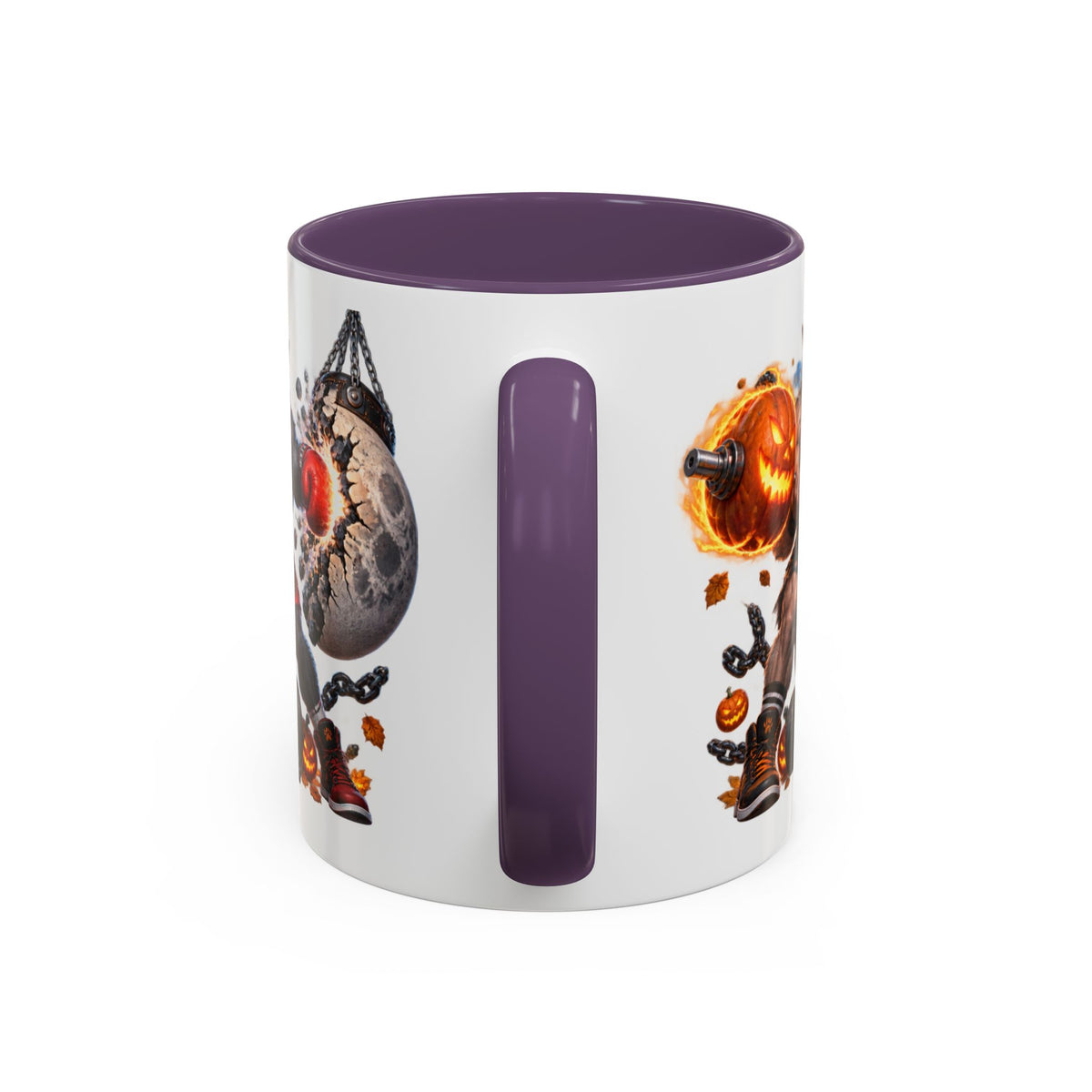 Full Moon Full Power Werewolf Gym Halloween White Mug