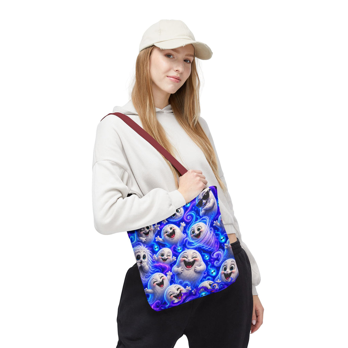 Ghost Friends Tote Bag — Cute Halloween Spirits All-Over Print