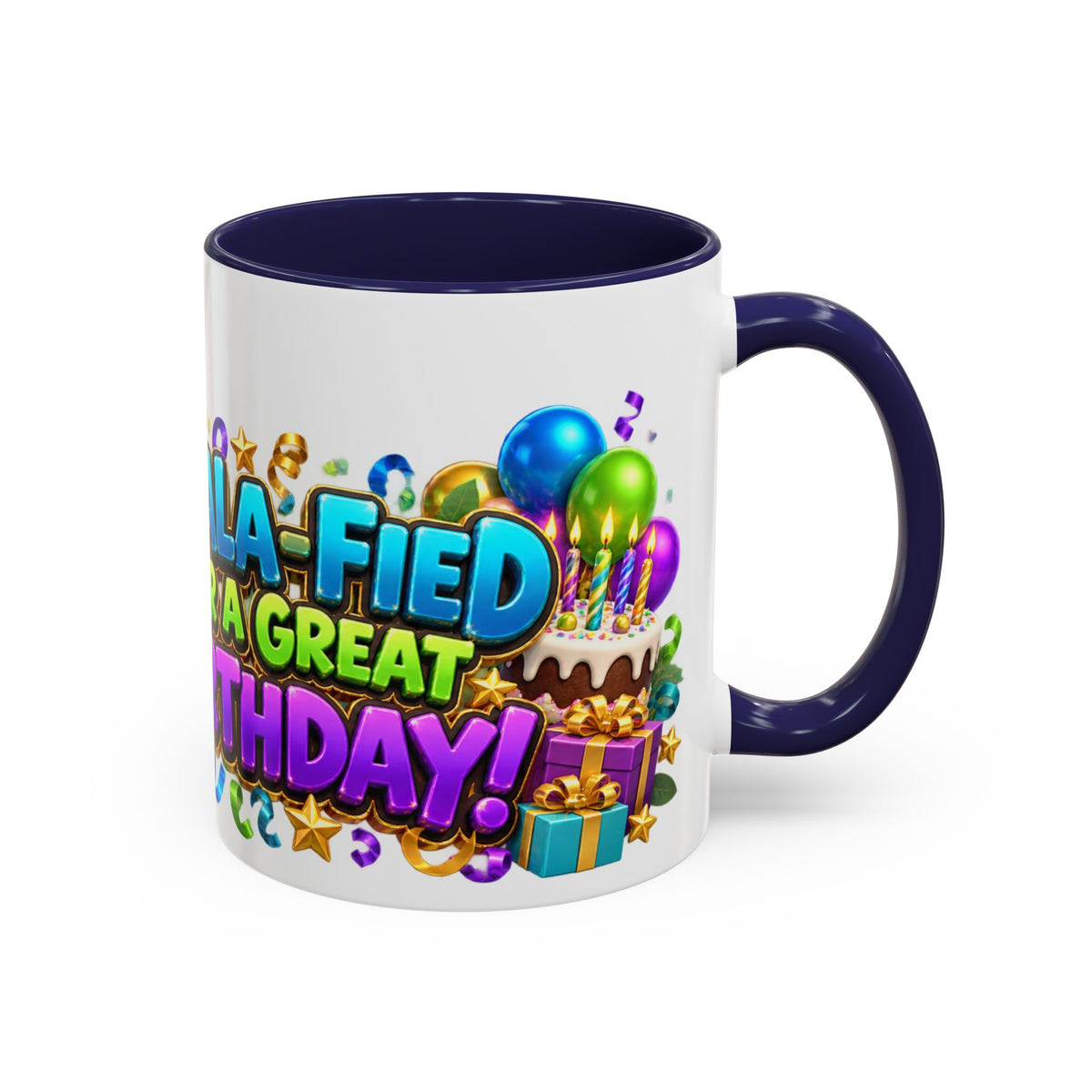 Koala-Fied for a Great Birthday White Mug – Cute Koala Birthday Cup, Colorful Fun Party Gift