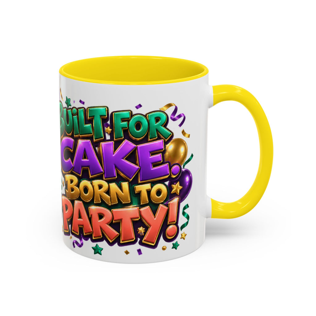 Built for Cake Born to Party French Bulldog White Mug