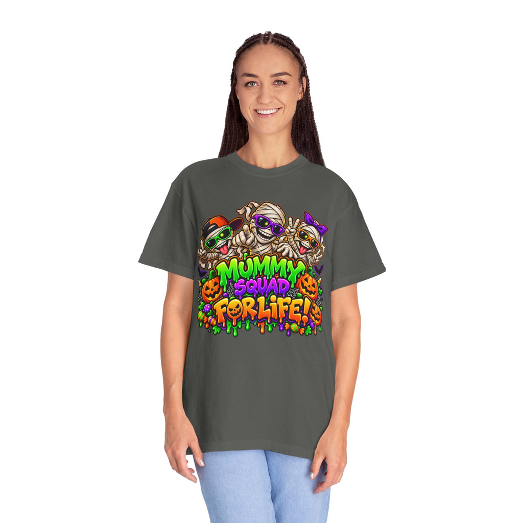 Mummy Squad For Life Halloween T-Shirt – Funny Colorful Mummy Graphic Tee
