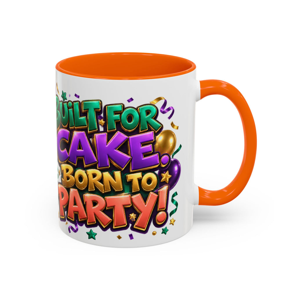 Built for Cake Born to Party French Bulldog White Mug
