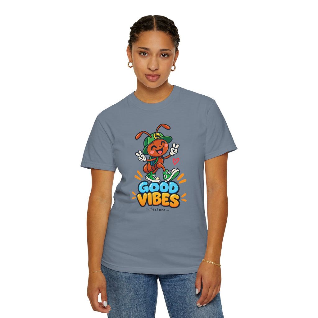 Good Vibes – Happy Ant Graphic T-Shirt