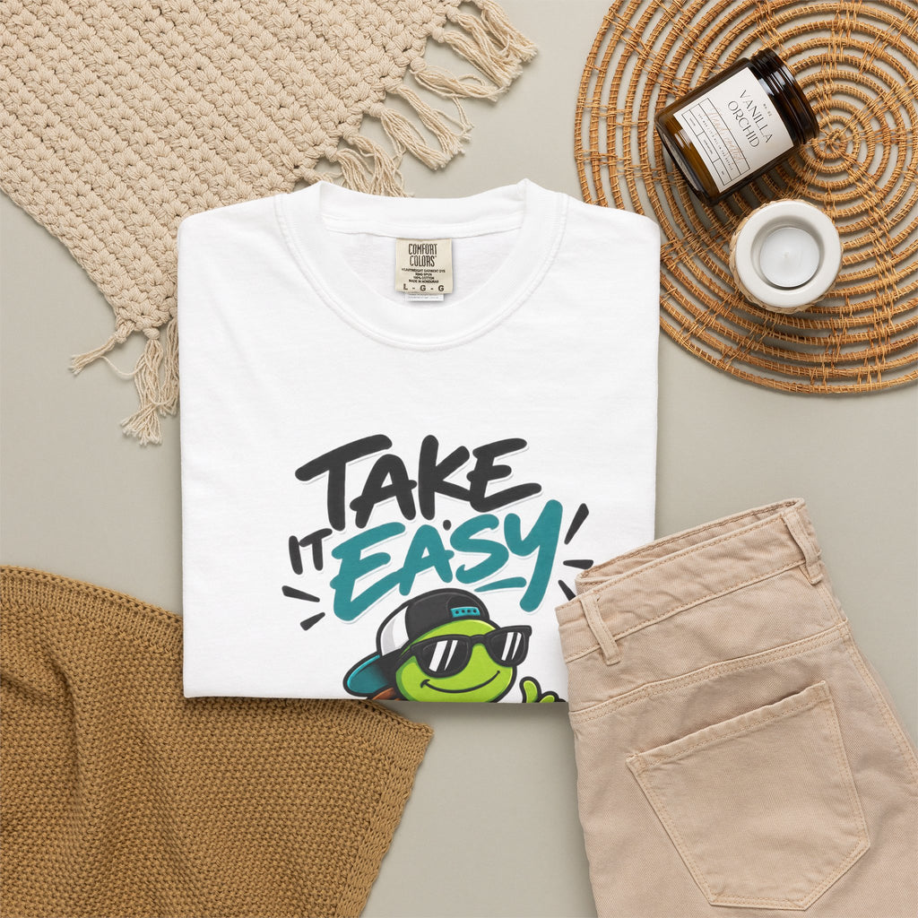 Take It Easy Skate Turtle Graphic T-Shirt | Festora Everyday