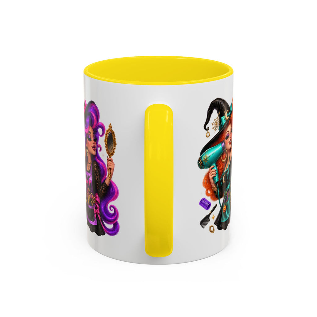 Bad Hair Witch Please Halloween Hairstylist White Mug