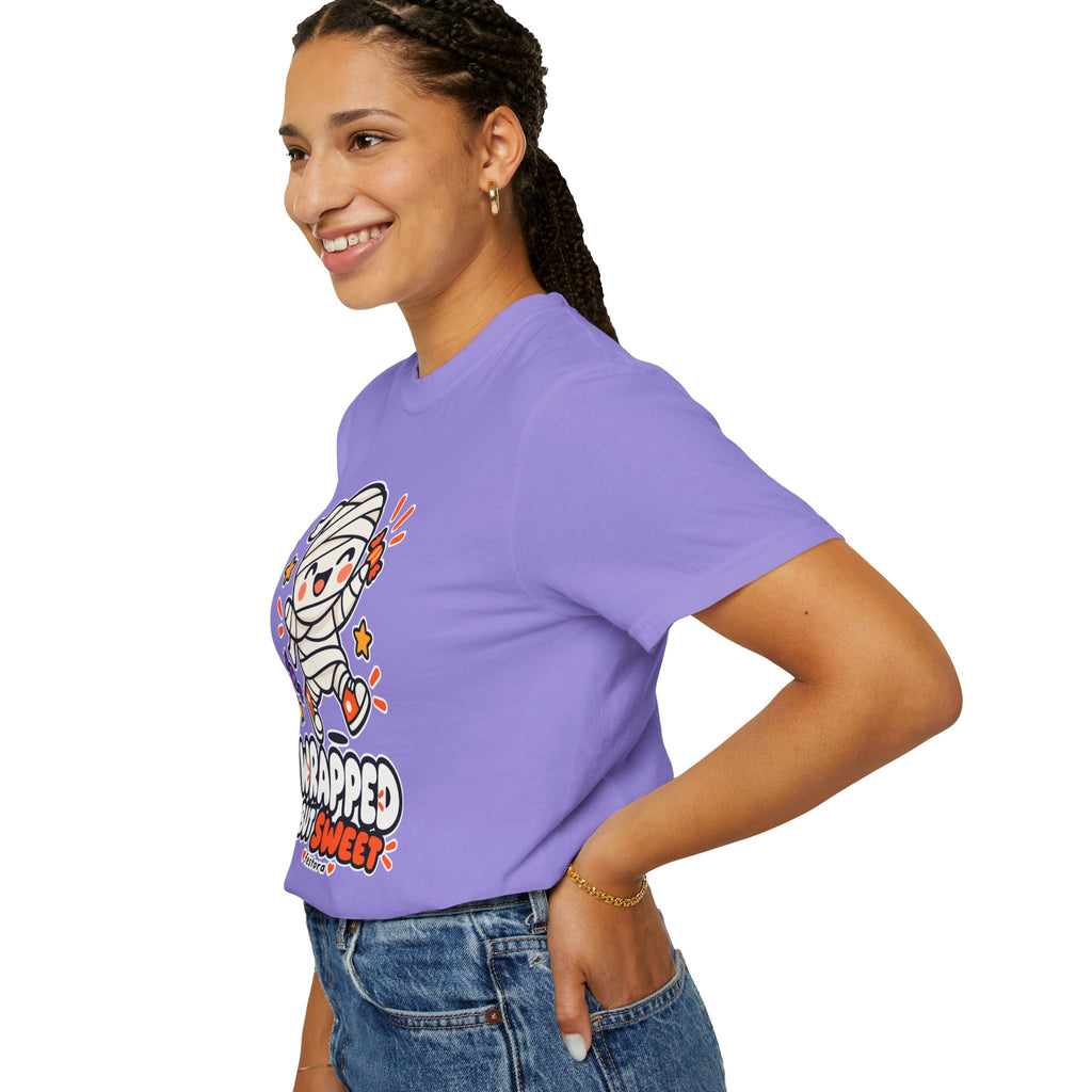 Wrapped but Sweet Halloween T-Shirt | Cute Mummy Graphic Tee