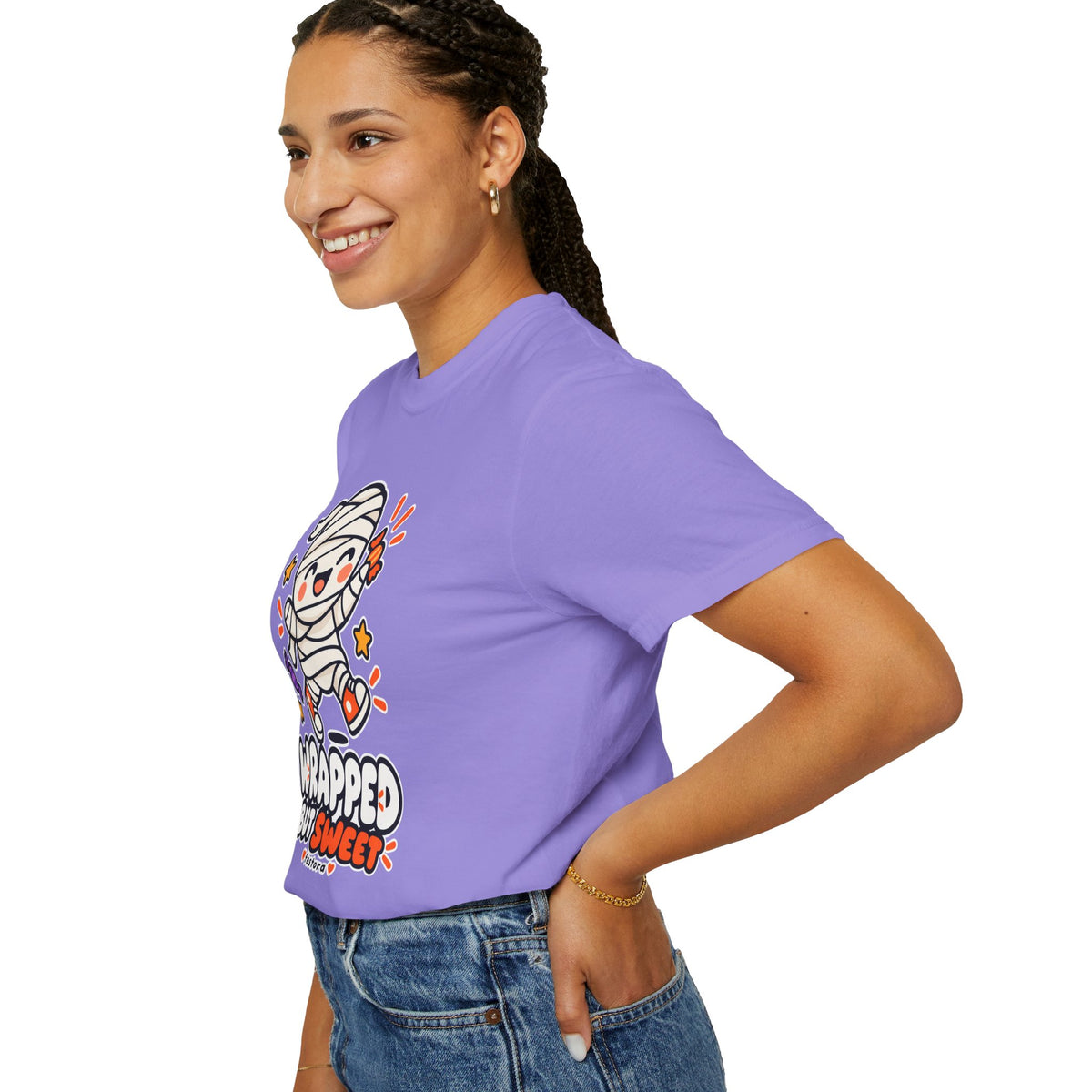 Wrapped but Sweet Halloween T-Shirt | Cute Mummy Graphic Tee