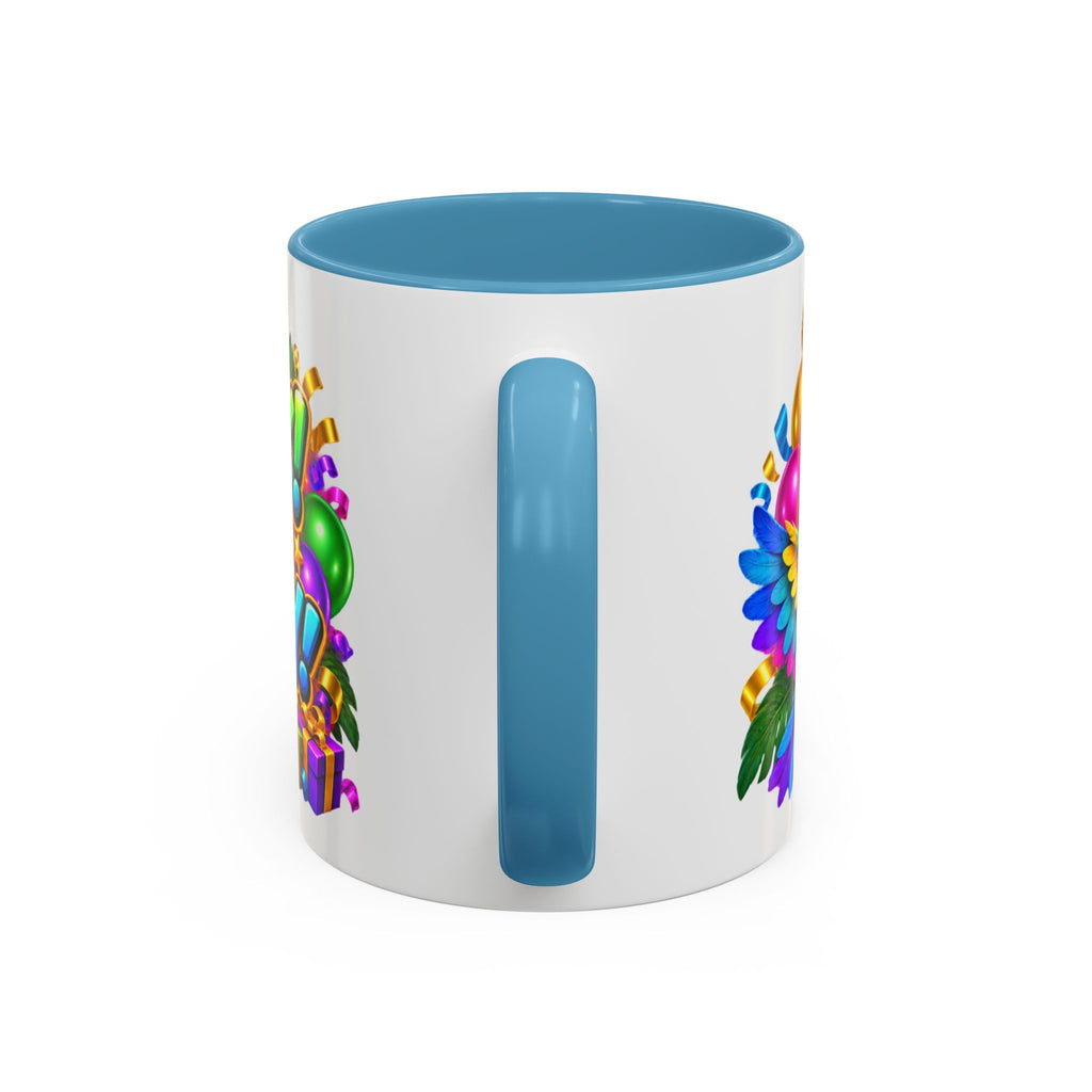 Squawk! It’s Your Birthday White Mug – Cute Parrot Birthday Cup, Colorful Tropical Party Gift