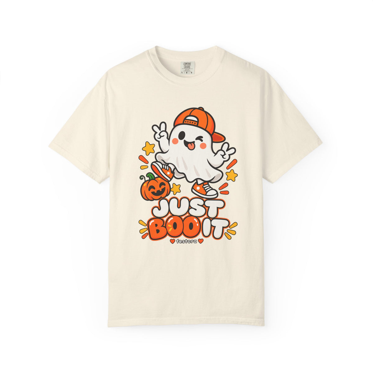Just Boo It Halloween T-Shirt | Cute Skater Ghost Graphic Tee