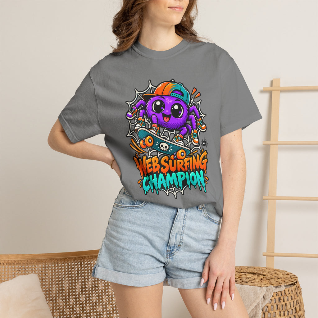 Web Surfing Champion – Cute Halloween Spider T-Shirt