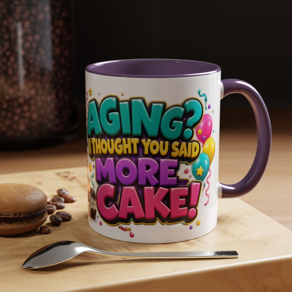 Aging I Thought You Said More Cake Pug Birthday White Mug
