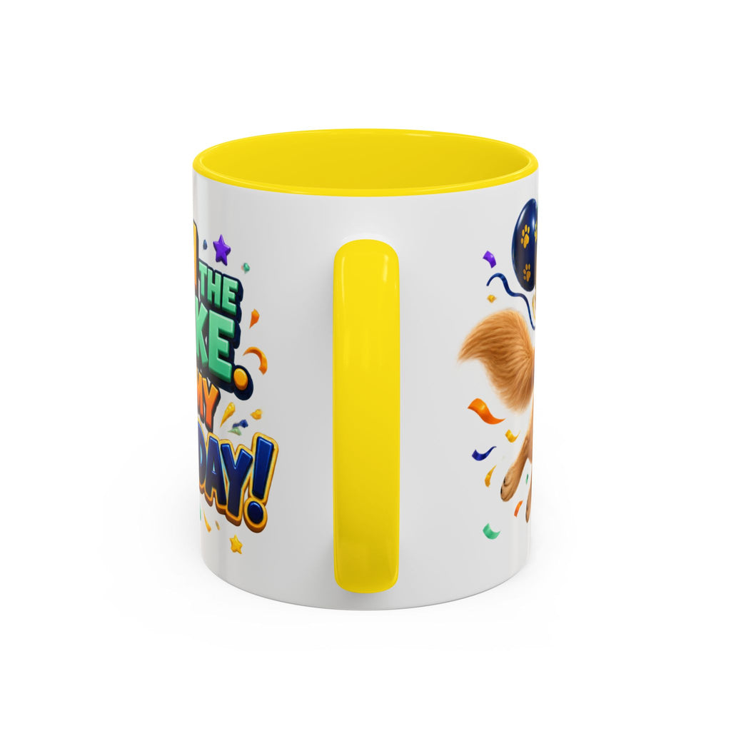 Fetch the Cake Golden Retriever Birthday White Mug