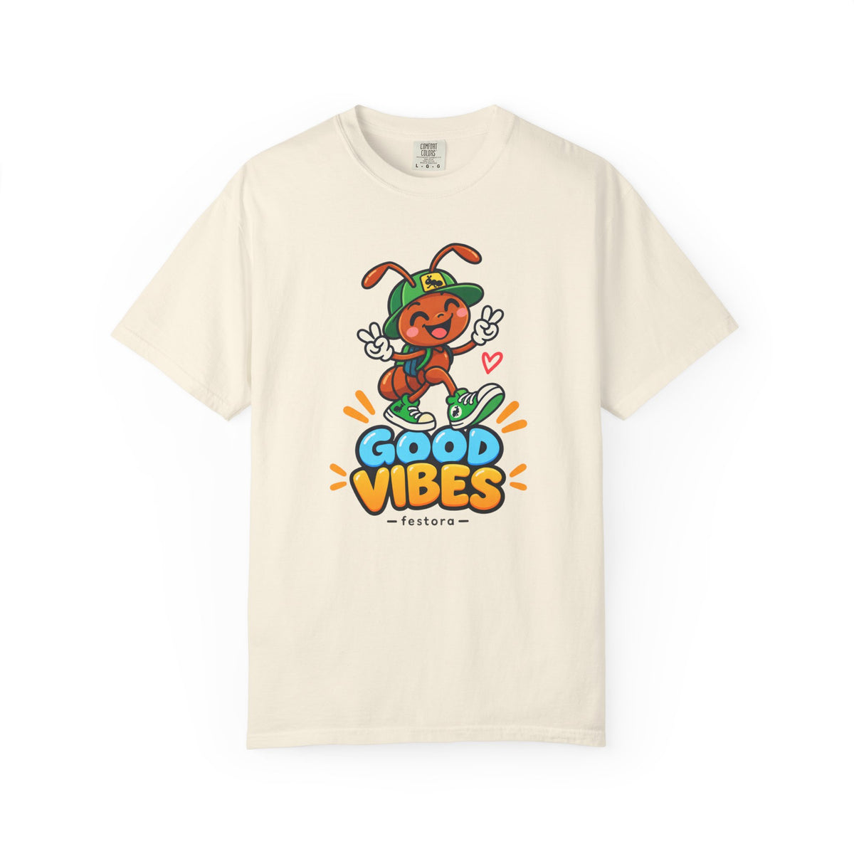 Good Vibes – Happy Ant Graphic T-Shirt
