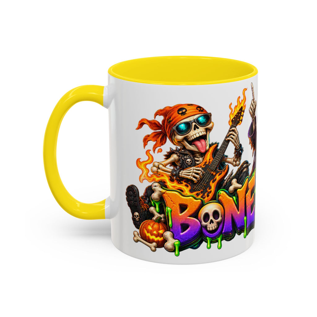 Bone to Be Wild Skeleton Crew Halloween White Mug