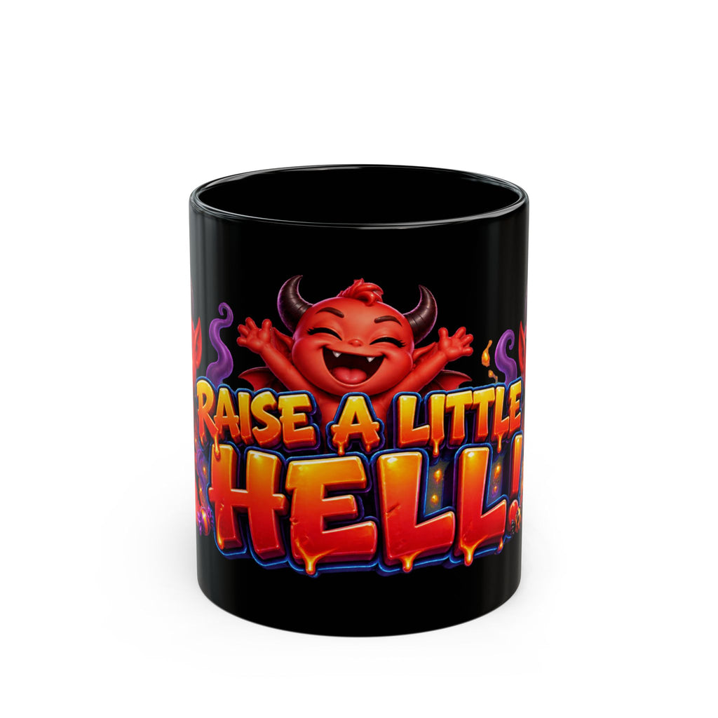Mischievous Little Devil Halloween Black Mug