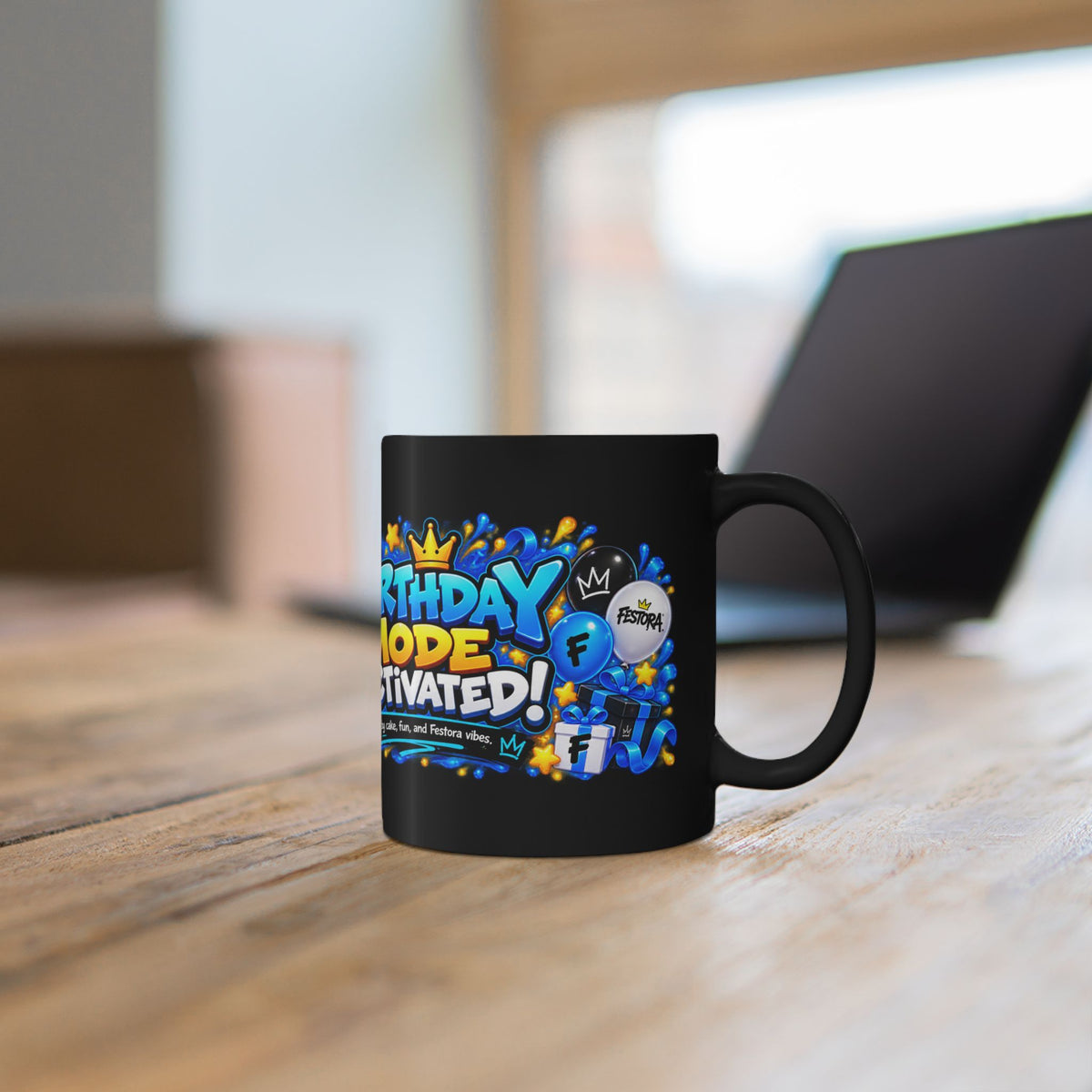 Birthday Mode Activated Festora Bot Mug – Fun Robot Birthday Coffee Cup