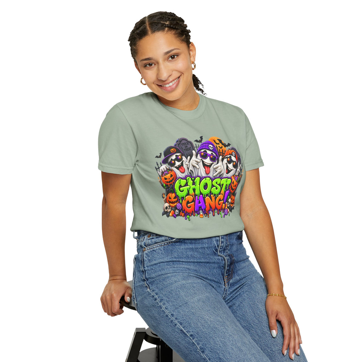 Ghost Gang Halloween T-Shirt – Funny Colorful Ghost Graphic Tee