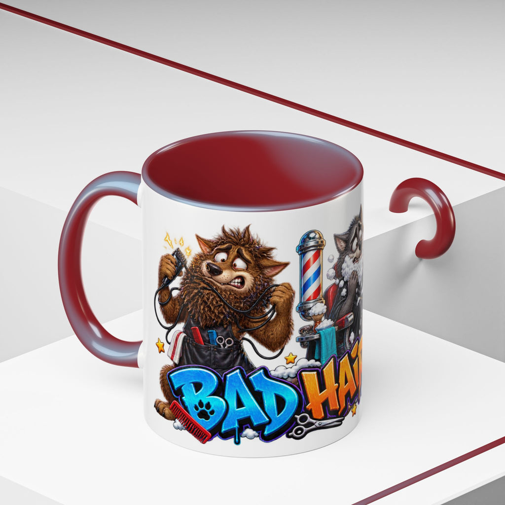 Bad Hair Night Funny Werewolf Barber Halloween White Mug