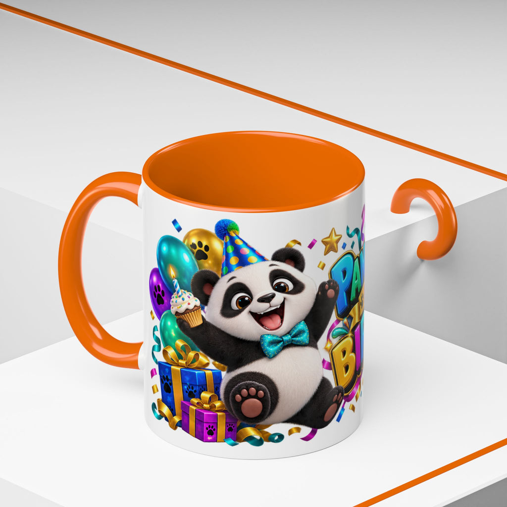 Panda-Monium! It’s Your Birthday White Mug – Cute Panda Birthday Cup, Colorful Fun Party Gift