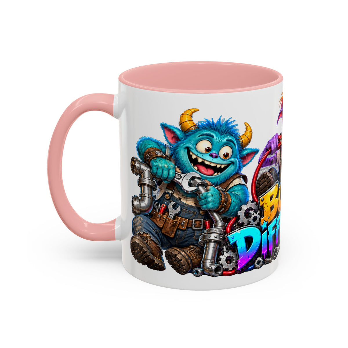 Built Different Monster Workshop Halloween White Mug