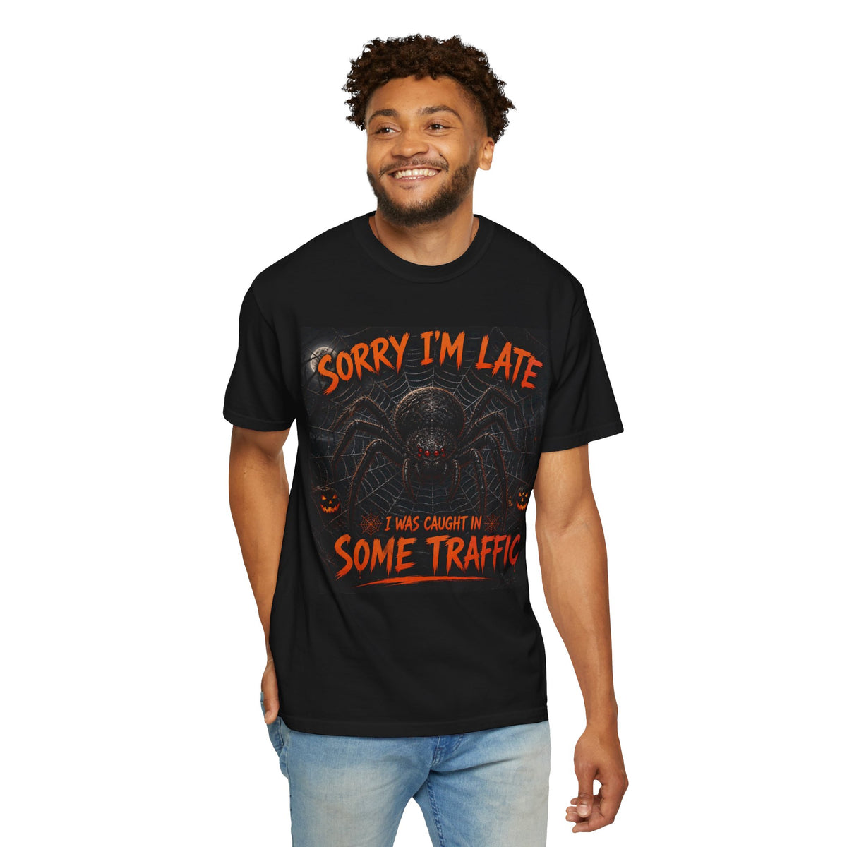 Sorry I'm Late I Was Caught In Some Traffic Spider Halloween T-Shirt