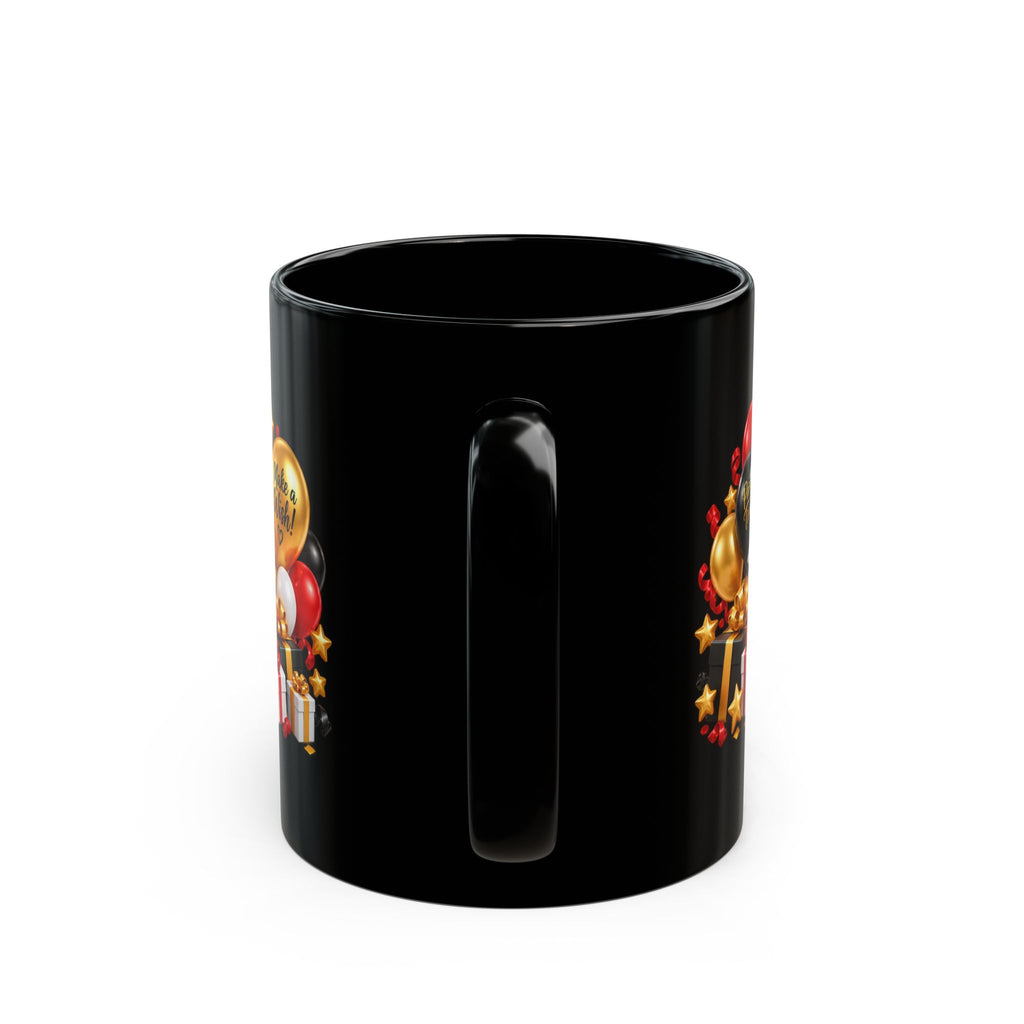 Happy Birthday Eagle Mug – Bold 3D Birthday Design – Black Coffee Mug