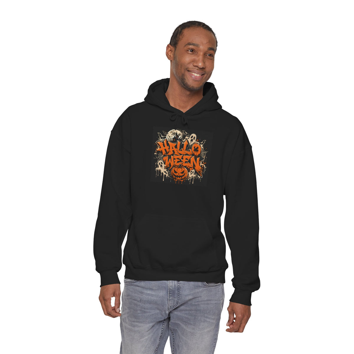 Halloween Graffiti Hoodie - Spooky Ghosts & Pumkin Graphic Sweatshirt
