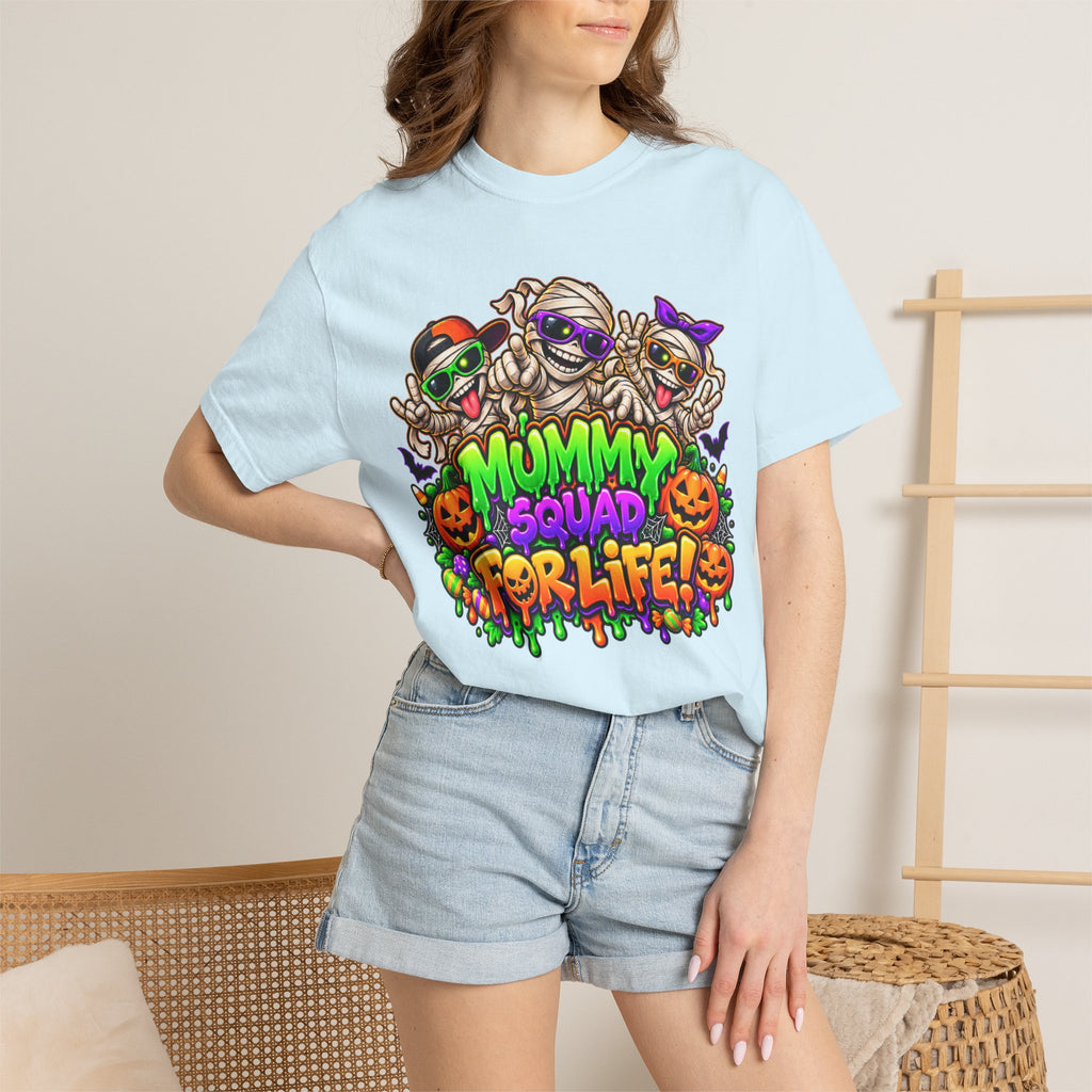 Mummy Squad For Life Halloween T-Shirt – Funny Colorful Mummy Graphic Tee