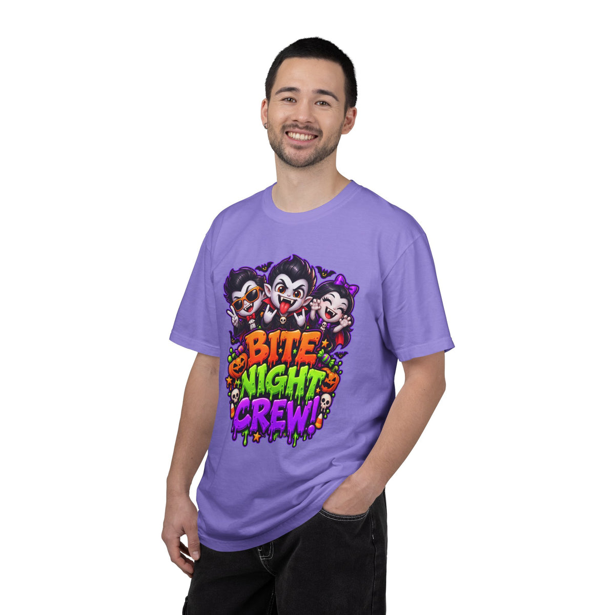 Bite Night Crew Halloween T-Shirt – Funny Vampire Graphic Tee