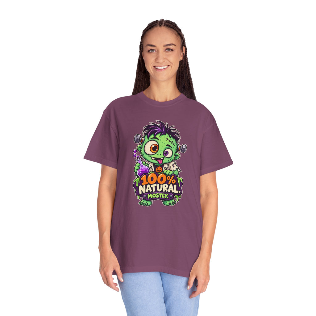 100% Natural. Mostly. – Cute Halloween Lab Monster T-Shirt