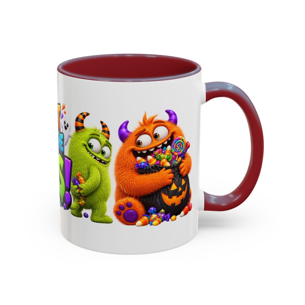 I’m Just Here for the Boos Funny Halloween Monster White Mug