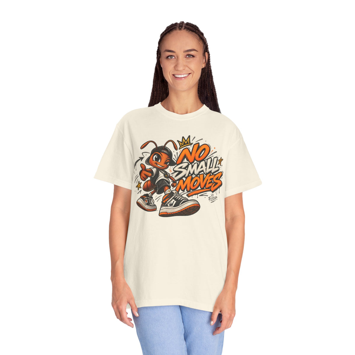 No Small Moves T-Shirt — Retro Sneaker Character Graphic Tee