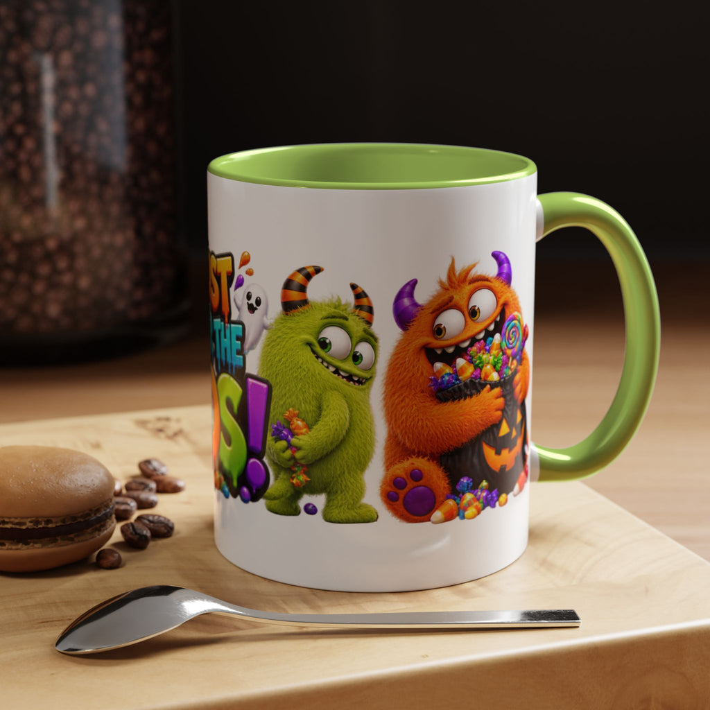 I’m Just Here for the Boos Funny Halloween Monster White Mug