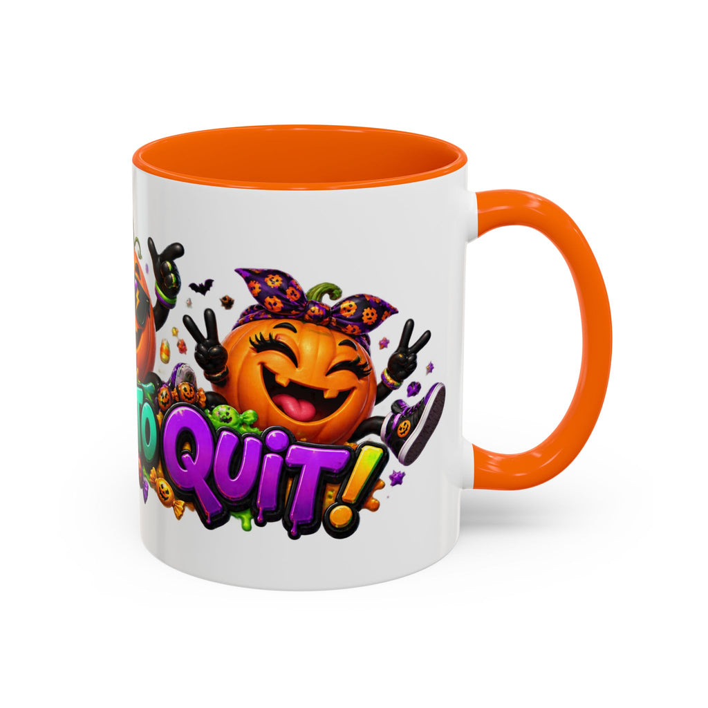 Too Lit to Quit Halloween Pumpkin Party White Mug