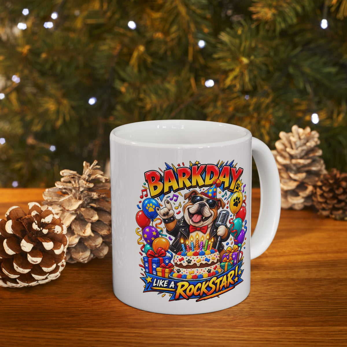 Birthday Celebration Mug — Colorful Balloons & Confetti Ceramic Coffee Cup (11oz, 15oz)