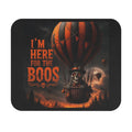 Halloween Skeleton Hot Air Balloon Mouse Pad — "I’m Here for the Boos" Gaming Desk Mat