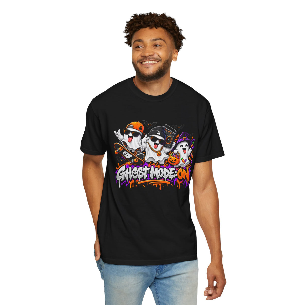Ghost Mode: ON – Halloween Ghosts Graphic T-Shirt