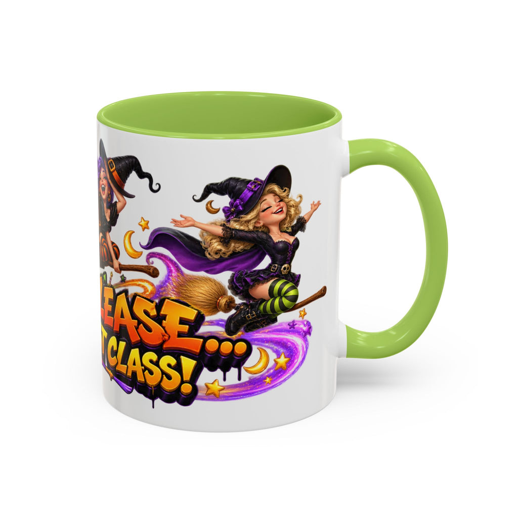 Witch Please I Fly First Class Halloween White Mug