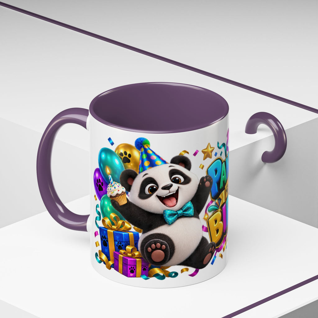 Panda-Monium! It’s Your Birthday White Mug – Cute Panda Birthday Cup, Colorful Fun Party Gift