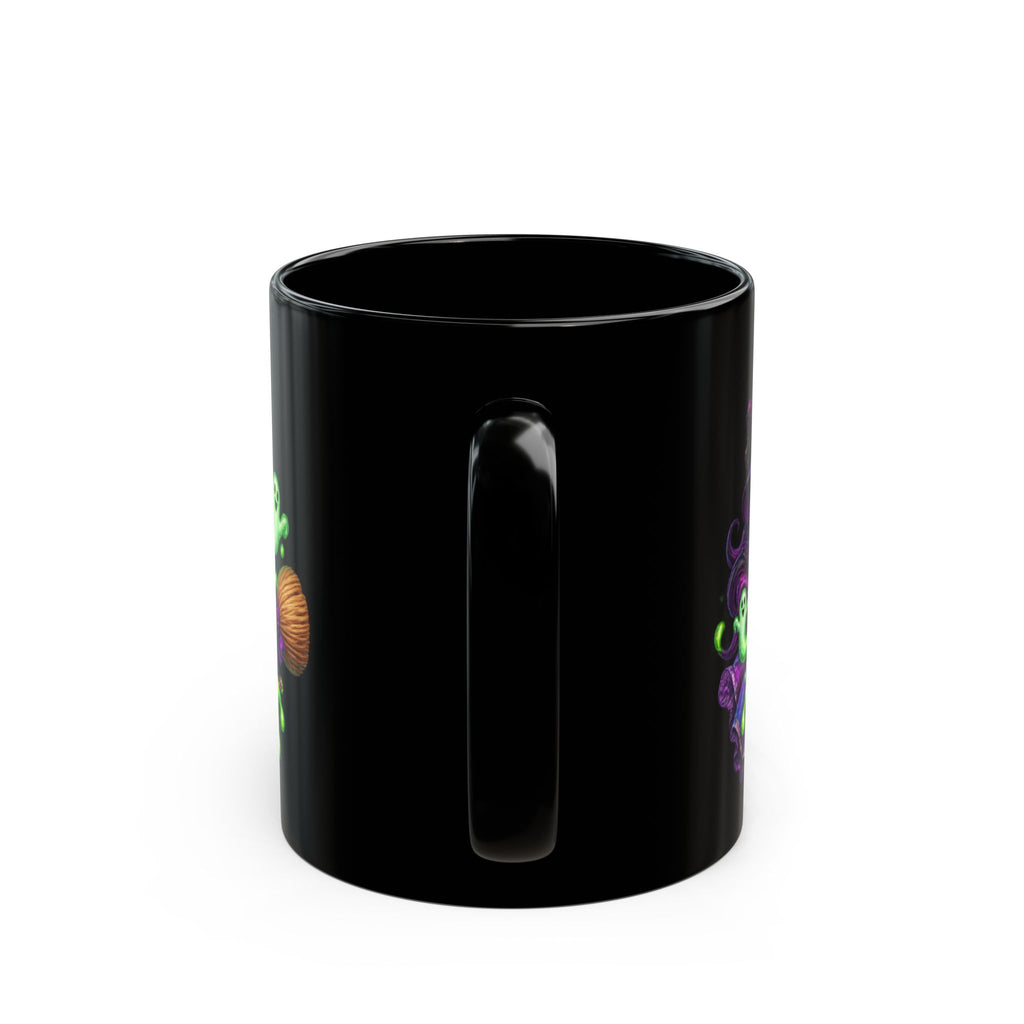 Brewing Up Trouble Witches Halloween Black Mug