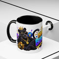 Black Panther Happy Birthday Mug – Purple Blue & Gold Birthday Gift – FestoraShop White Coffee Mug