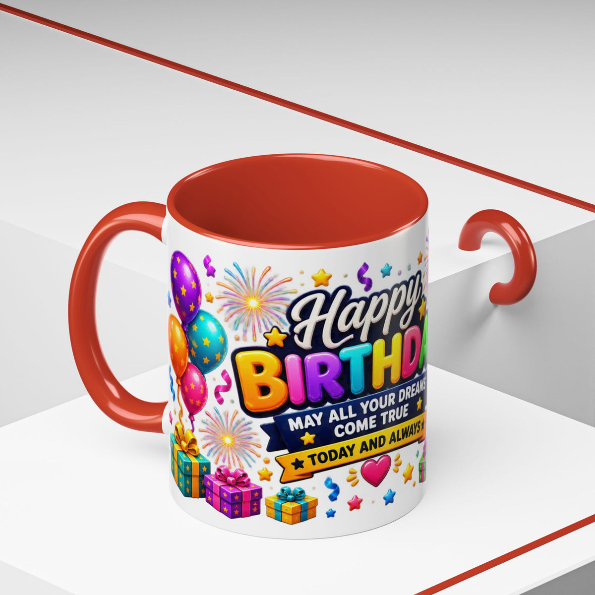 Happy Birthday Alien Coffee Mug — Colorful Galactic Birthday Wishes