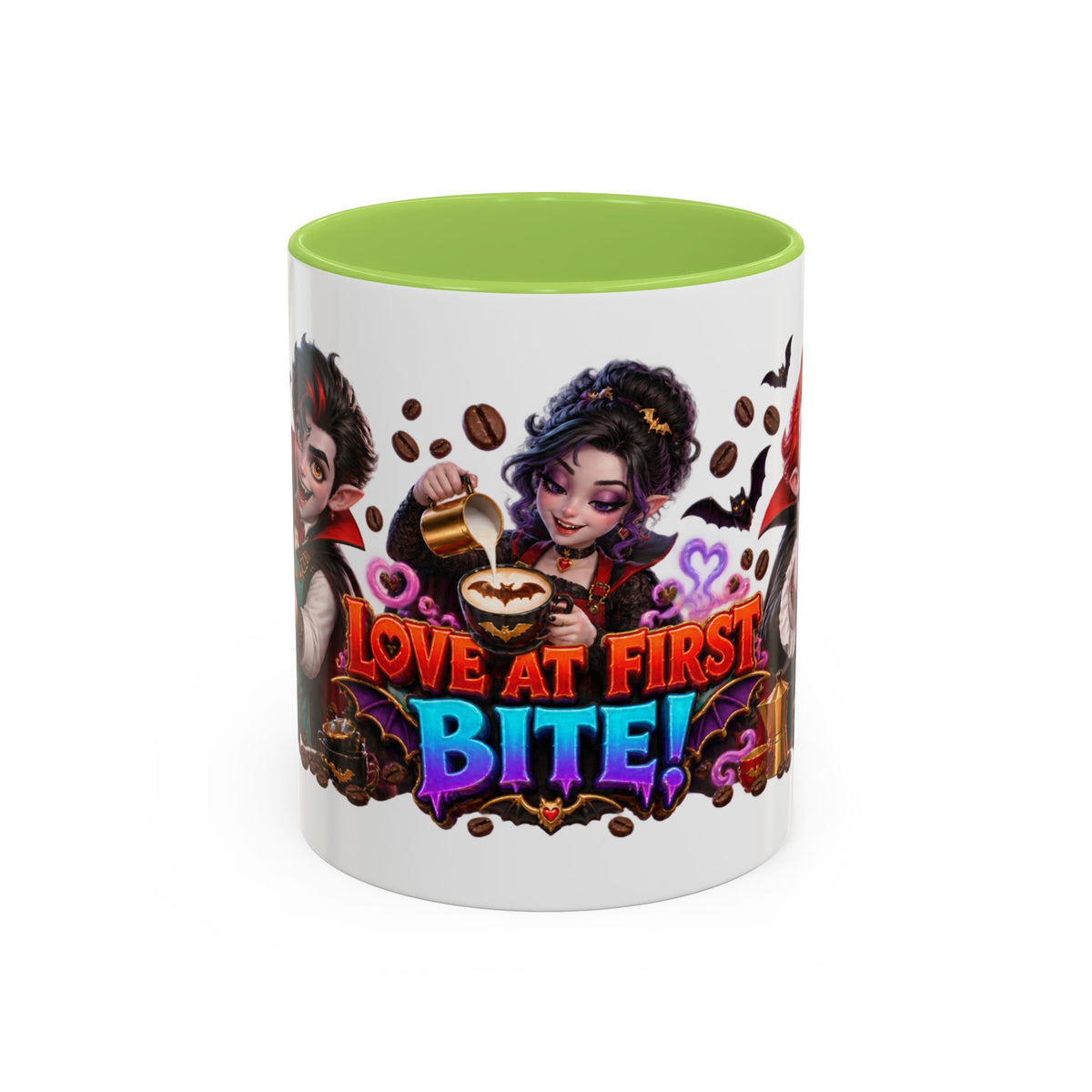 Love at First Bite Vampire Barista Halloween White Mug