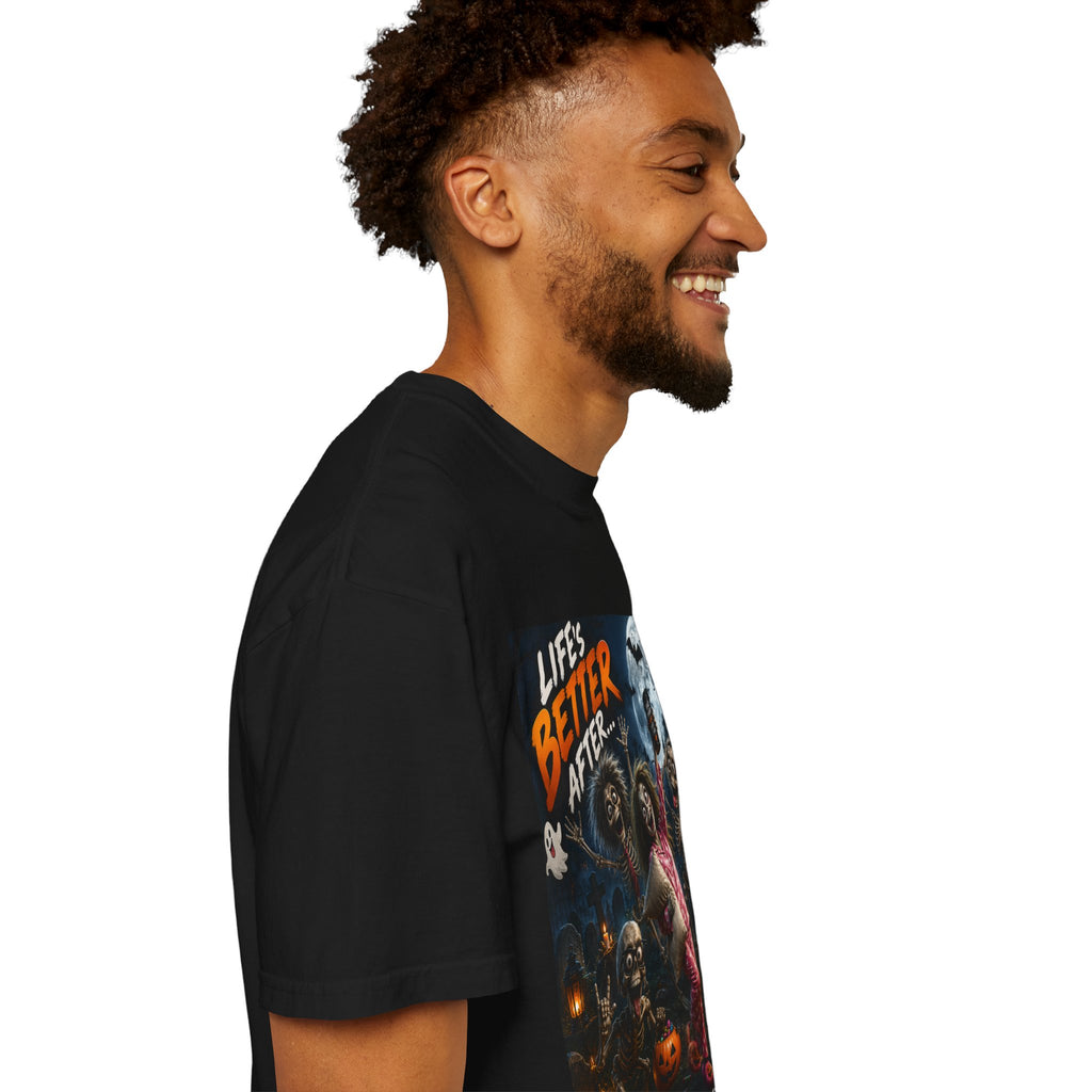 Halloween Zombies T-Shirt — "Life's Better After..." Spooky Pumpkin Graphic Tee