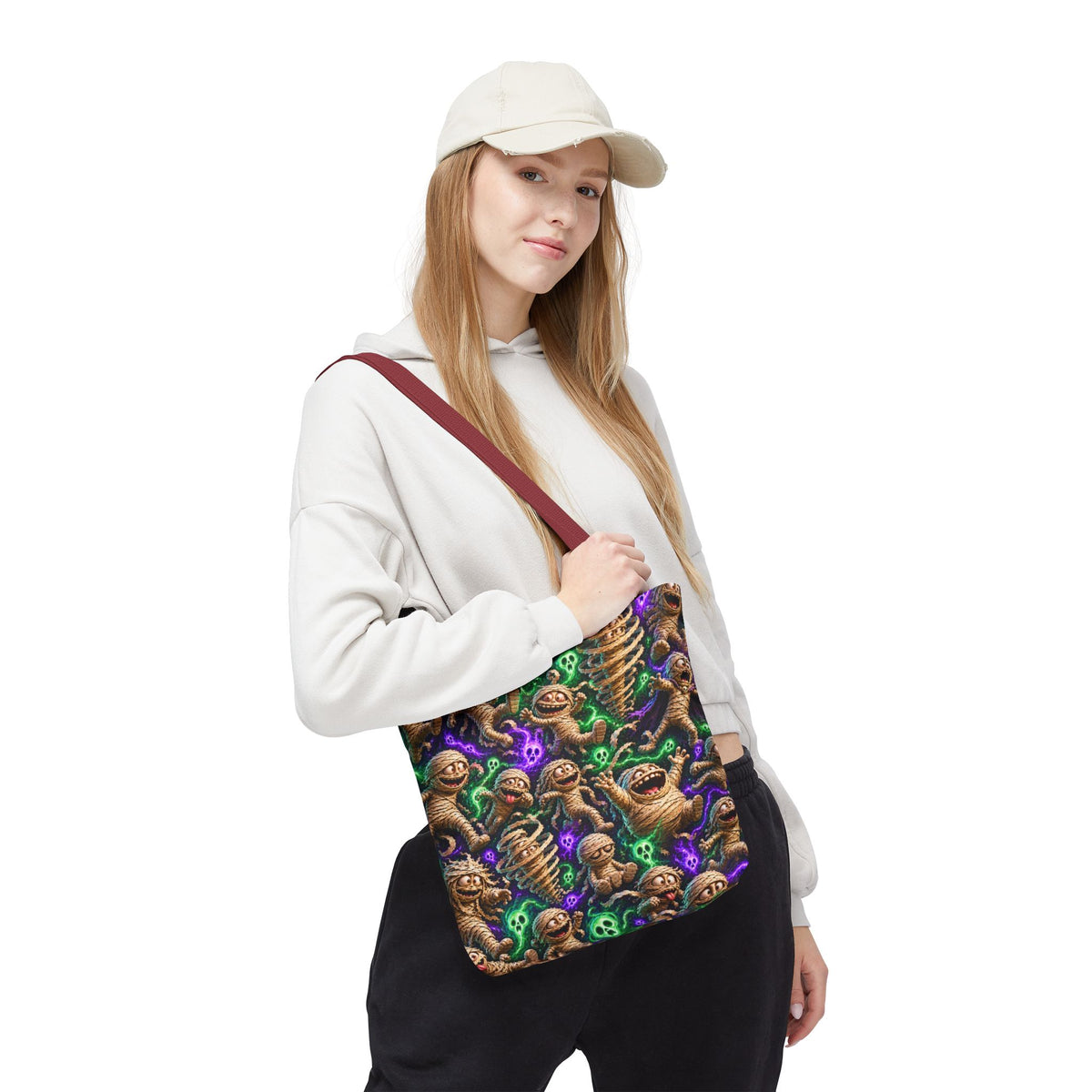 Mummy Party Tote Bag — Cute Spooky Halloween All-Over Print Tote