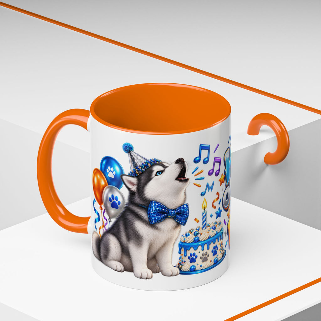 Howl Old Am I Siberian Husky Birthday White Mug