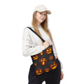 Halloween Jack-o'-Lantern Tote Bag — Spooky Pumpkin All-Over Print Trick-or-Treat Tote