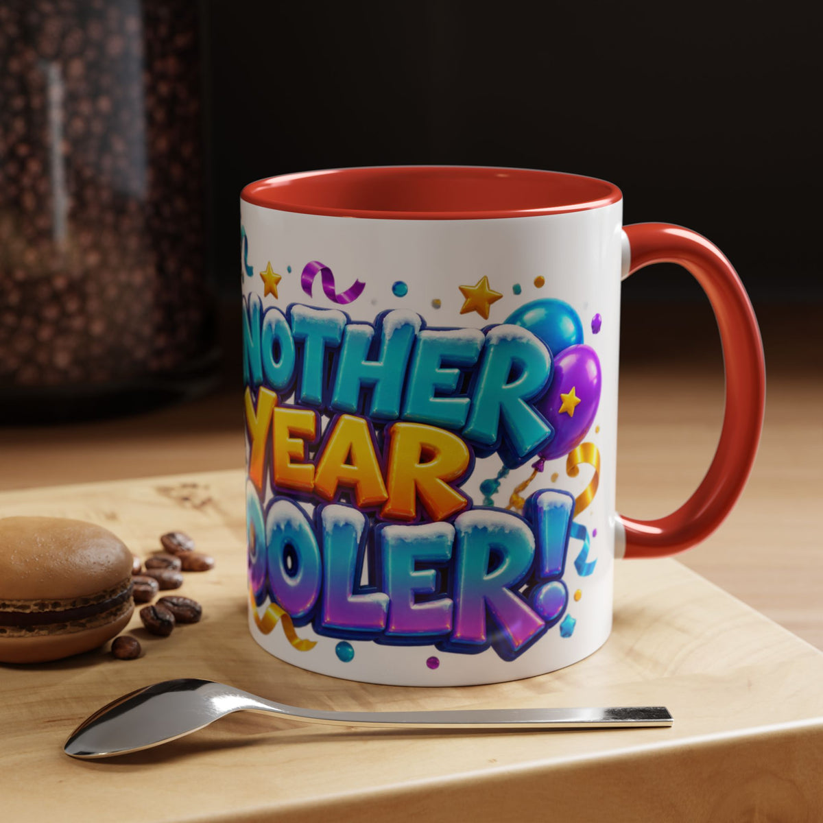 Another Year Cooler Penguin Birthday White Mug