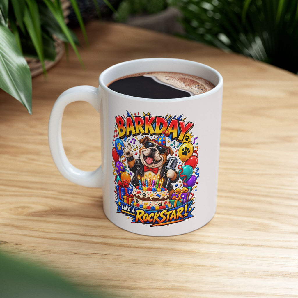 Birthday Celebration Mug — Colorful Balloons & Confetti Ceramic Coffee Cup (11oz, 15oz)